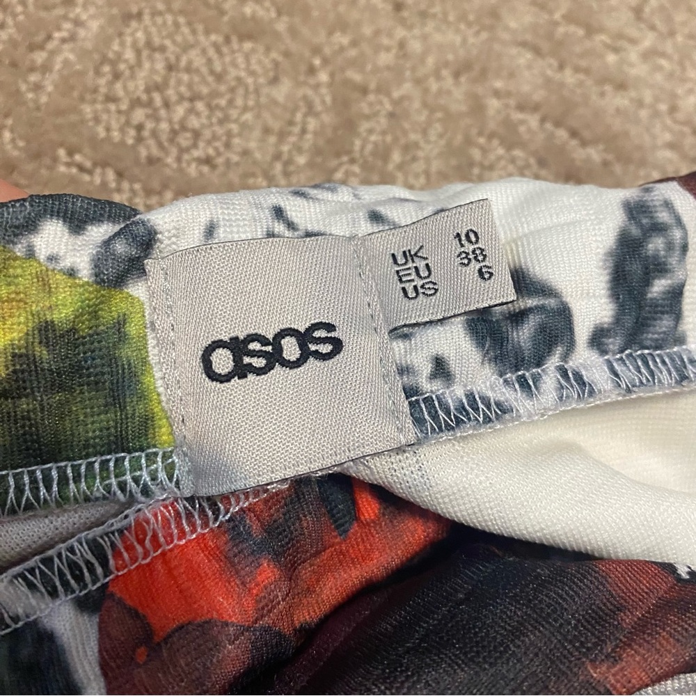 {ASOS} Floral Weave Textured Pencil Style Skirt ~ Size 6 - Picture 2 of 16